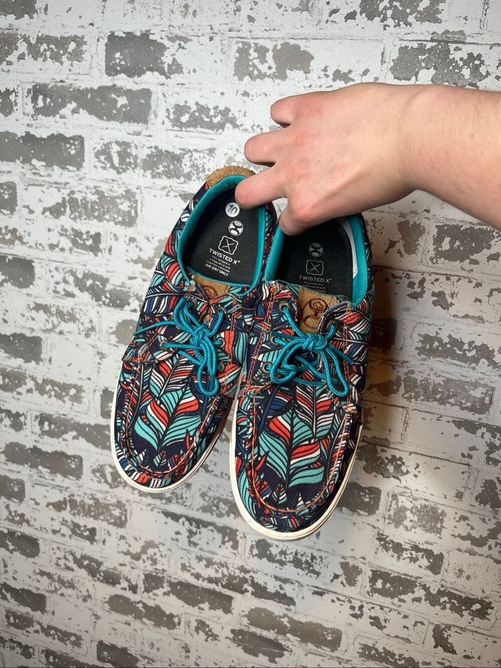 Twisted x | men Aztec slip on flats